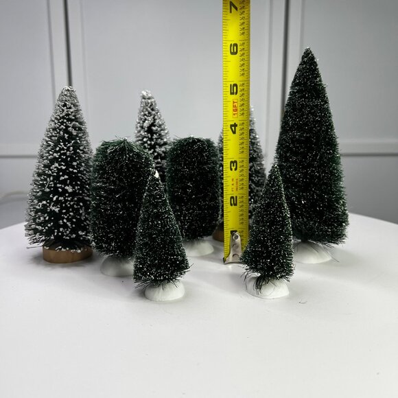 Dept 56 5 Small Assorted Christmas Trees & 3 Unbranded Trees - Picture 7 of 8